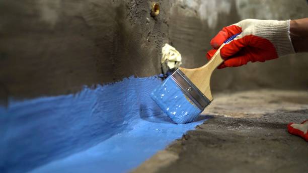 Commercial Waterproofing project at a Harwood, MD business property by SJ Waterproofing Pros